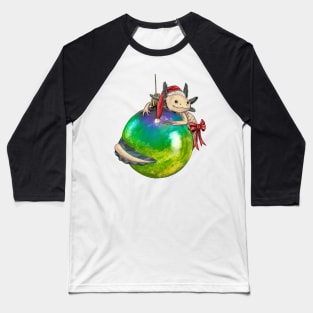 Festive Xmas Axolotl Baseball T-Shirt